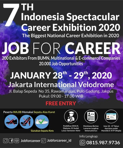 The 7Th Indonesia Spectacular Startup & Career Exhibition “JOB FOR CAREER” 2020
