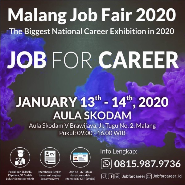 Malang Job Fair “JOB FOR CAREER” 2020