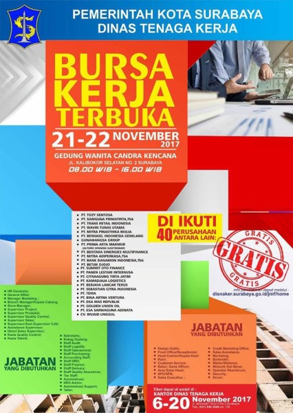 Job Fair Disnaker Surabaya â€“ November 2017