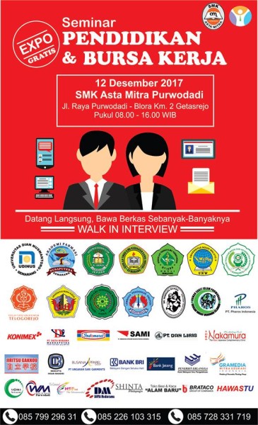 Bursa Kerja SMK Asta Mitra Purwodadi - Desember 2017