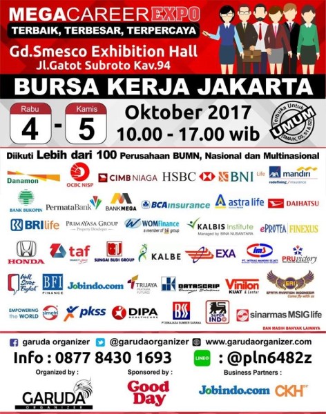 Bursa Kerja Jakarta - Oktober 2017