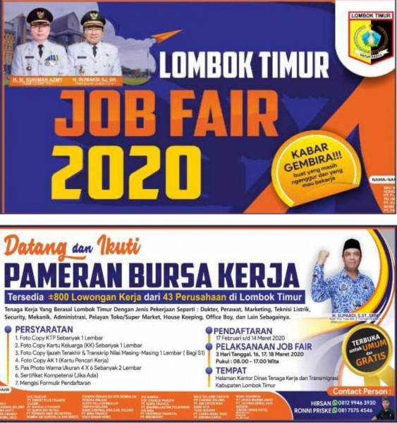 Job Fair Lombok Timur – Maret 2020