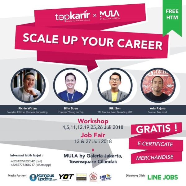 TOP KARIR x MULA Workshop & Job Fair : Scale Up Your Career