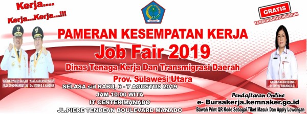 Pameran Kesempatan Kerja Job Fair Manado 2019